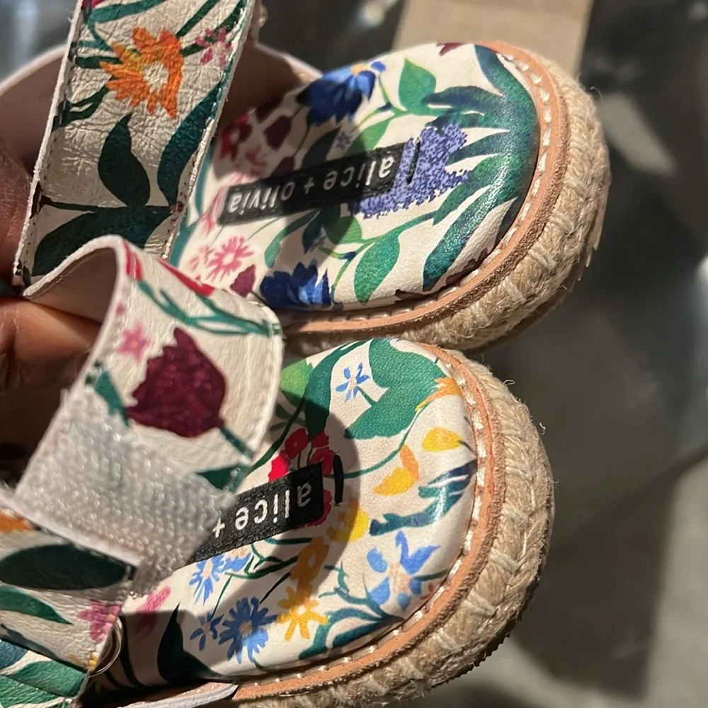 Alice+Olivia River Chelsea Wildflower Painted Nappa Espadrille w/DustBag Size37